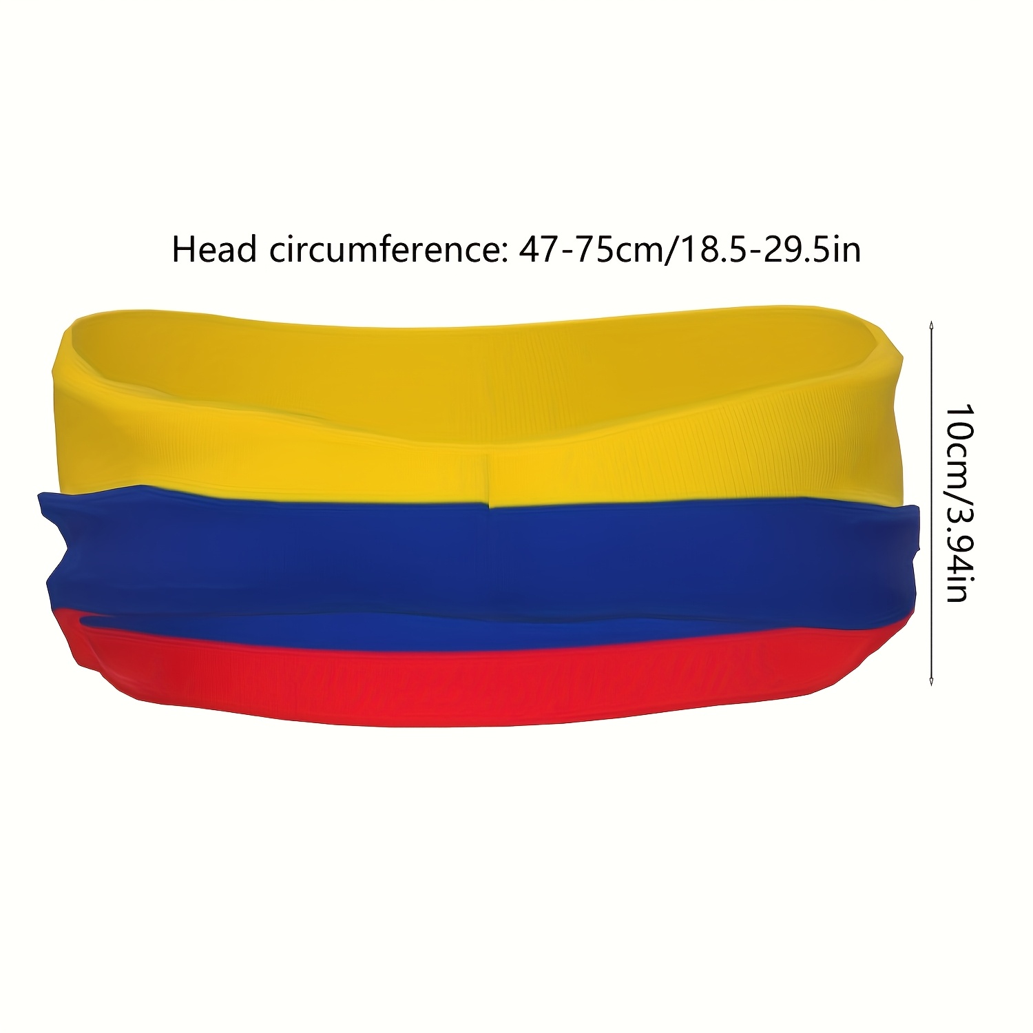 flag headband red yellow blue three - Temu Spain display picture 2
