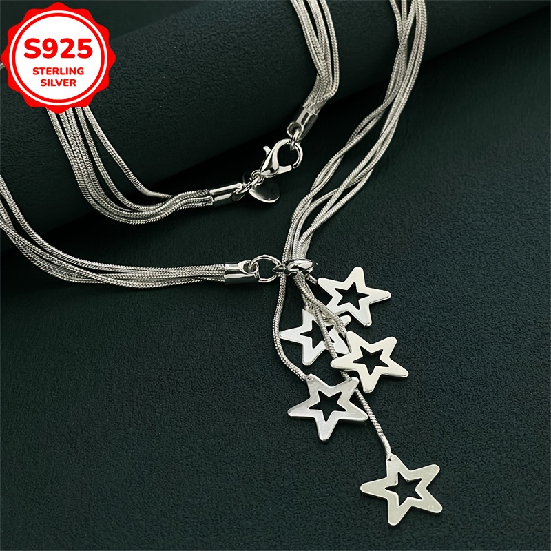 Hypoallergenic Star Necklace Gift for Women Anti Tarnish Box