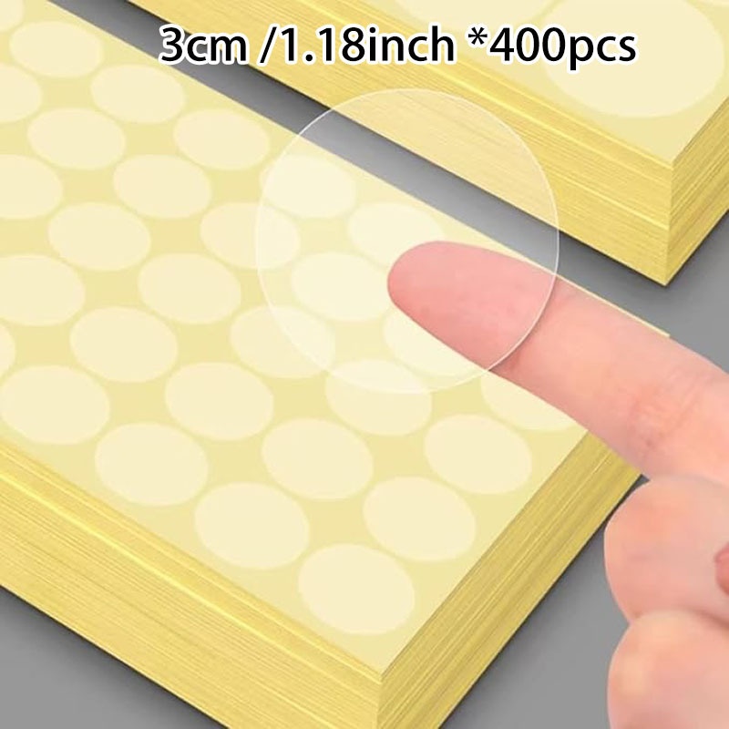Image of 600/400pcs Of Transparent Self-adhesive Round Sealing Stickers, 2.5cm/3cm In Size - Durable Plastic, Perfect For Gift Packaging And Sealing, Transparent Labels, Easy To Peel And Stick