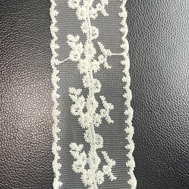 TEMU Adornos de encaje con de malla bordada y encaje de para materiales de decoración de ropa