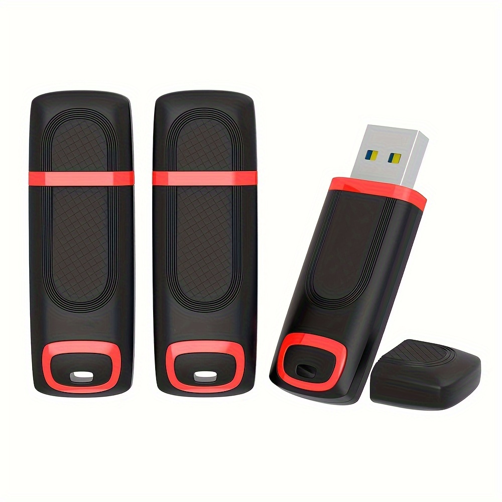 TEMU 3-piece 128gb/64gb/32gb/16gb Usb 3.0 Flash Drive Usb Stick 3.0 64gb Jump Drive Portable Pen Drive With Led Indicator For Pc Laptop Backup Storage Data
