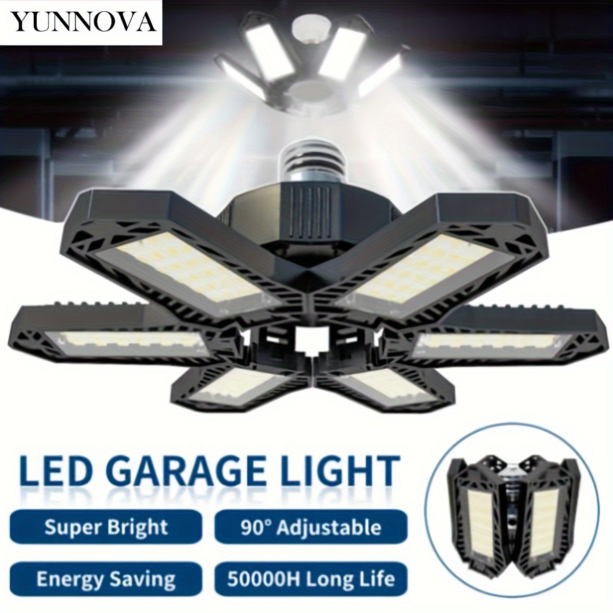 Acquista Lampada LED da garage 1PC E27 deformabile Lampada da garage a LED  da 80W 45W Lampada pieghevole