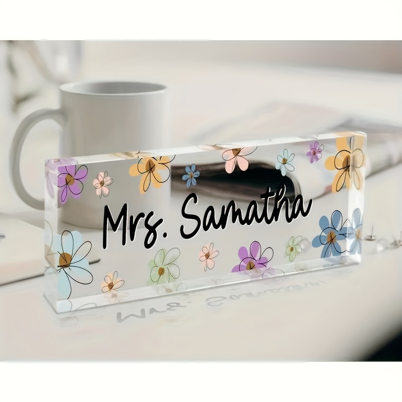 1pc personalized acrylic desk nameplate with   customizable office decor for boss teacher lawyer   colleague ideal gift for housewarming christmas thanksgiving valentines mothers day graduation