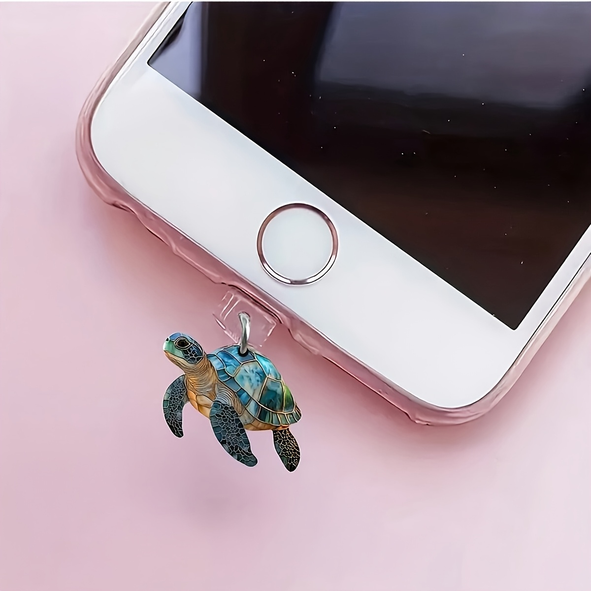 Sea Turtle Phone Dust Plug, Charging Port Dust Cap, Silicone Dust Plug, Suitable For Iphone/type-c To Lightning