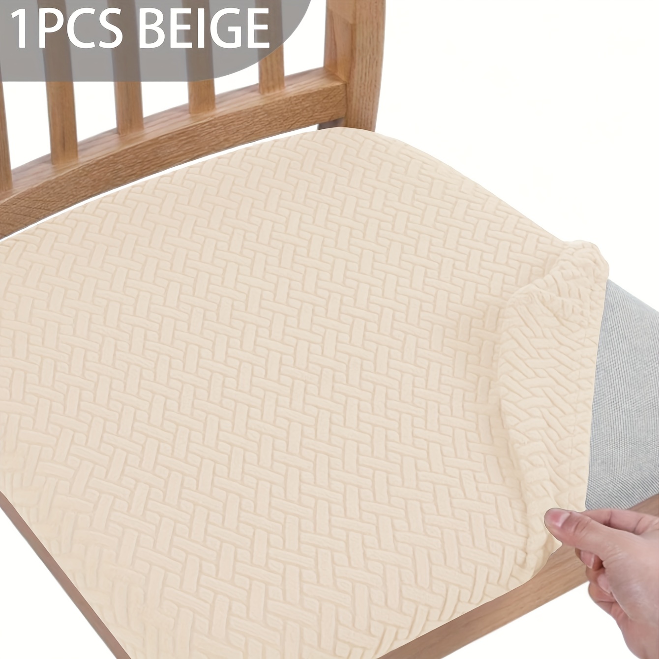 TEMU 1/4pcs Housses de coussin de chaise, Faciles, Modernes, Épaisses, Élastiques, Anti-poussière et Anti-taches, Toutes saisons, Convient pour salle