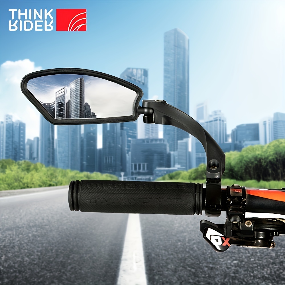 

Thinkrider Bike Wide Range Back Sight Reflector Adjustable Left Scooter E Bike Mirror Bicycle Handlebar Rear View Mirror Stainless Steel Mirror Stainless Steel Mirror