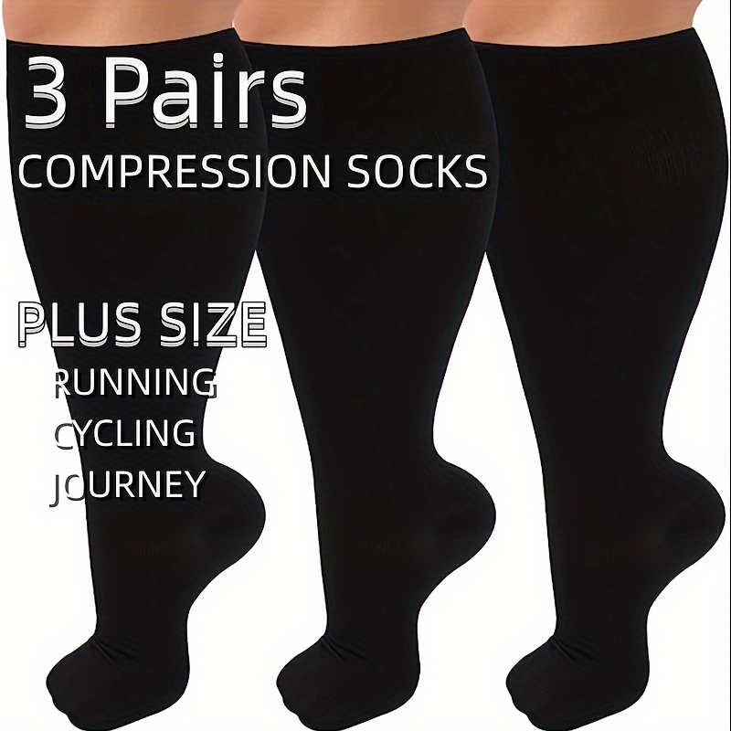 

Plus-size Compression Socks: High Stretch For Fitness & Yoga - Perfect For Active Women!