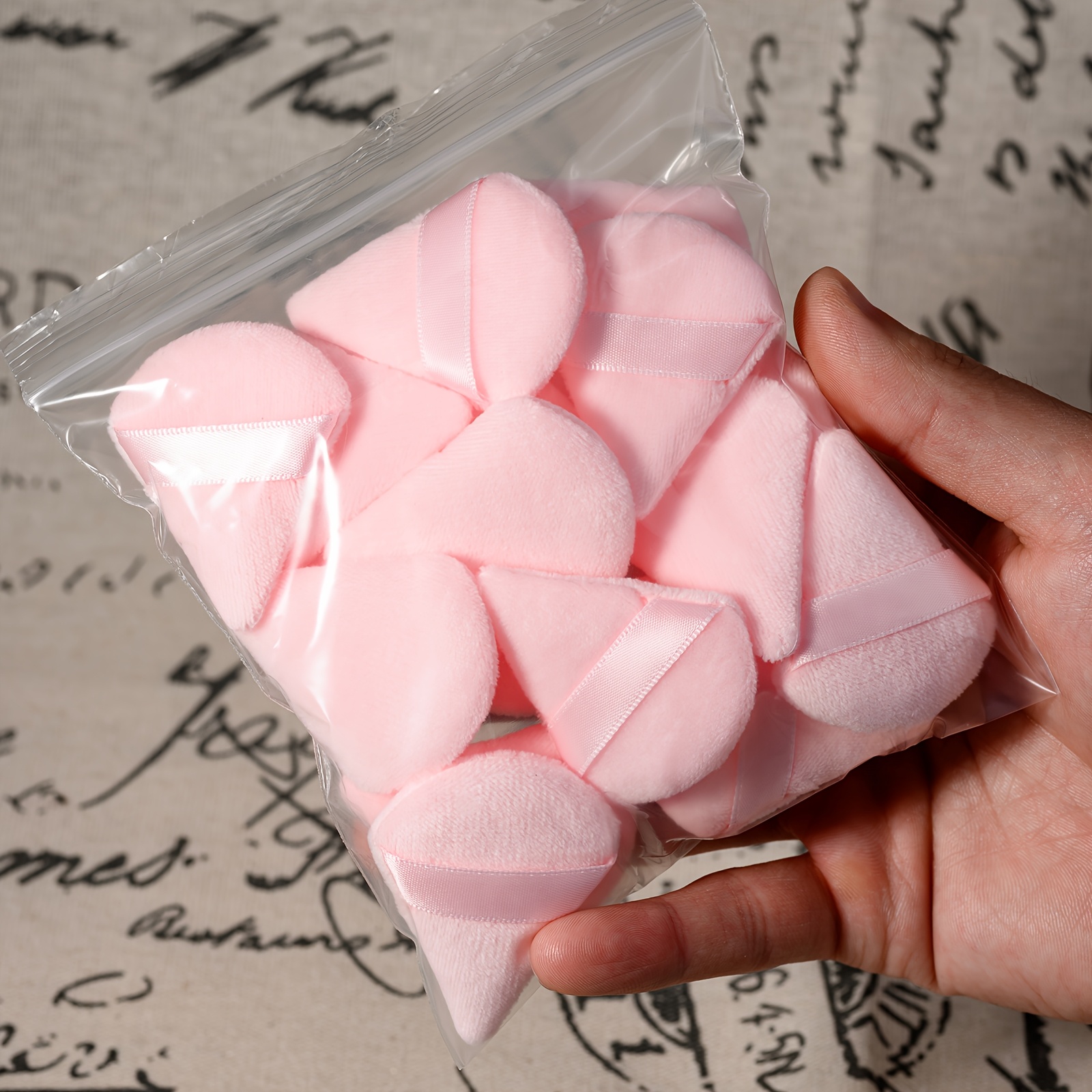 20pcs Mini Size Makeup Puff For Face Powder, Triangle Makeup Puff, Soft Triangle Face For Setting, Contouring, Under Eyes, And Corners, Beauty Tools With Strap