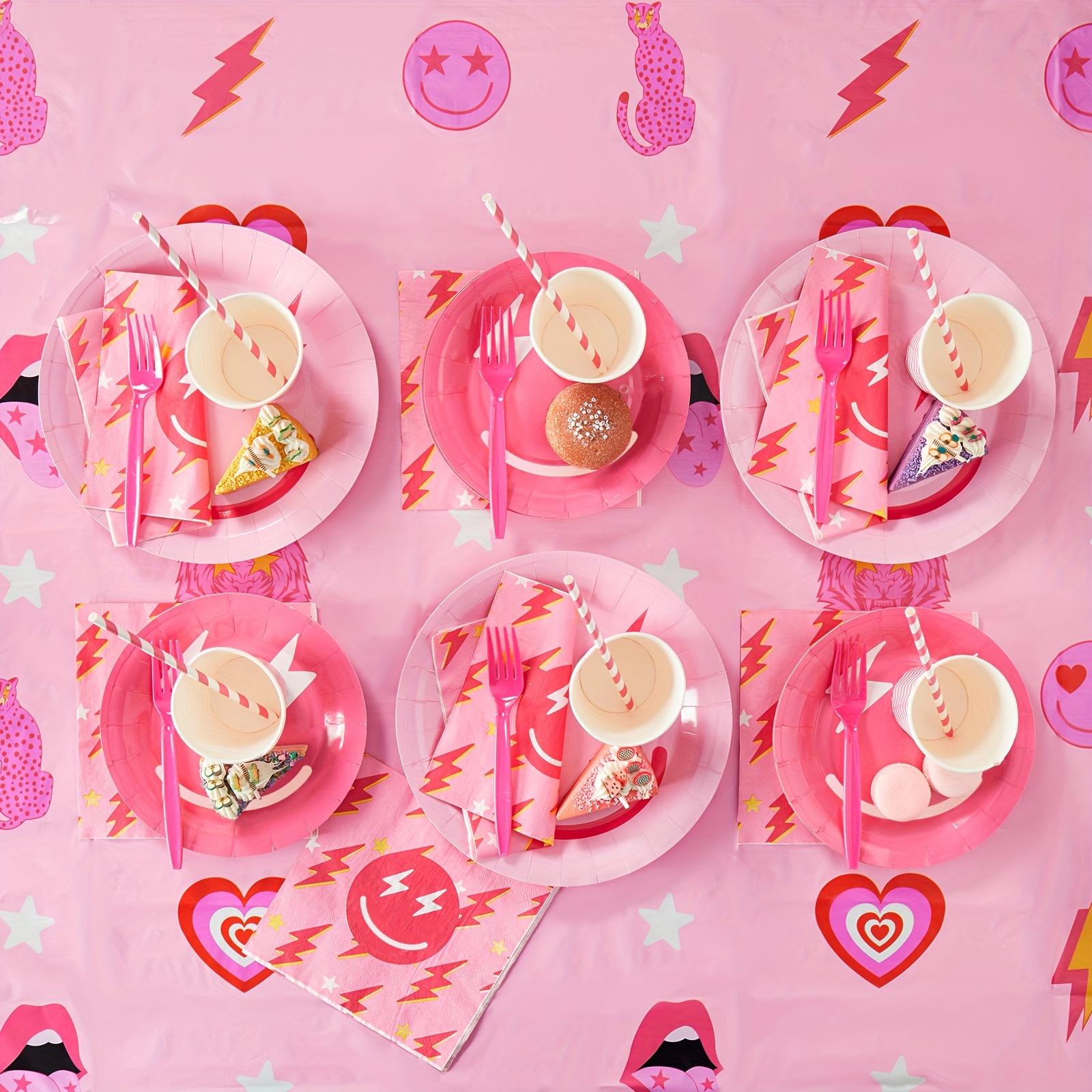 juego vajilla preppy 194 piezas platos kawaii vasos Temu Chile