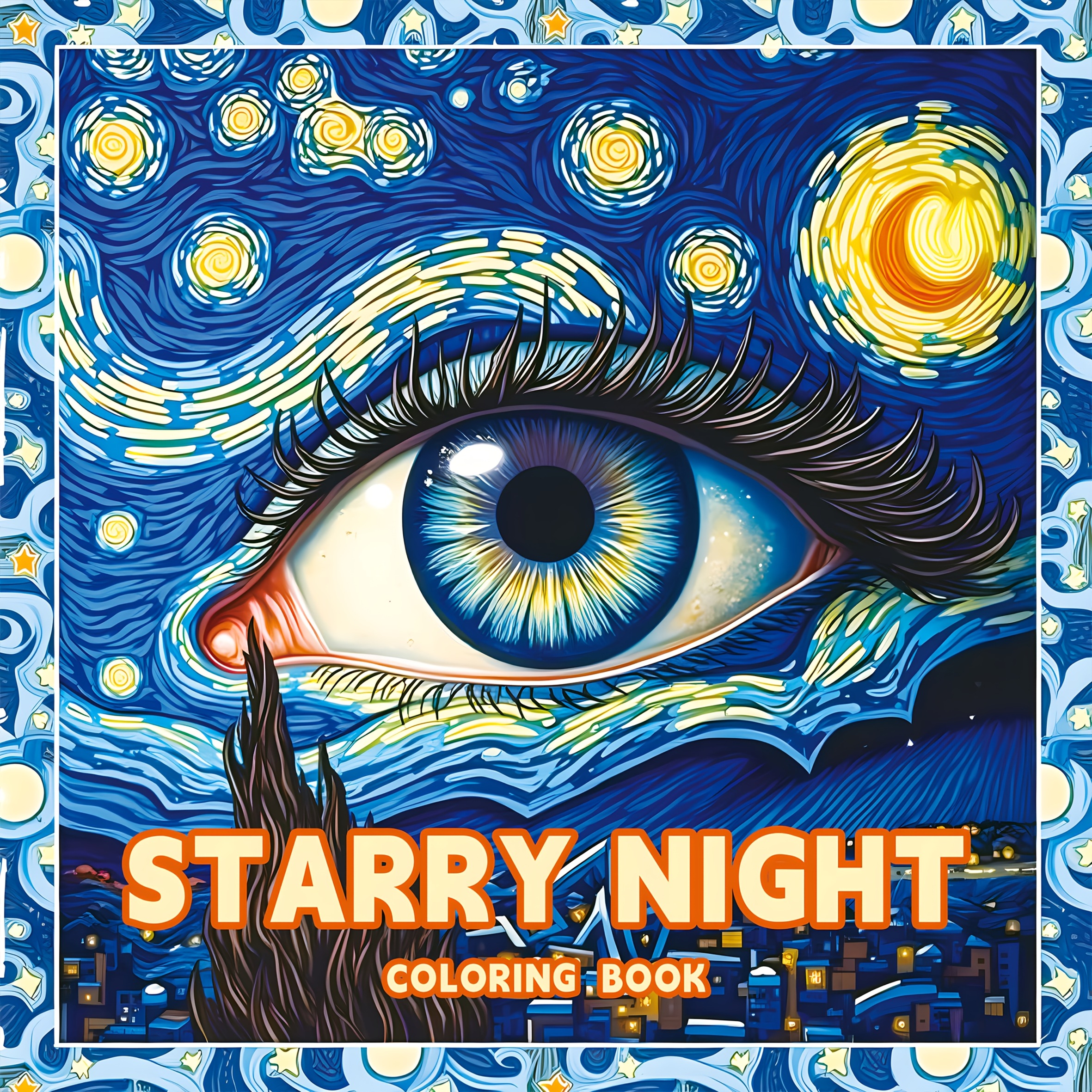 

Starry Night Relax Coloring Book For Adults - 7.9" X 7.9", Halloween, Christmas, Thanksgiving & More - Premium Paper, 24 Pages