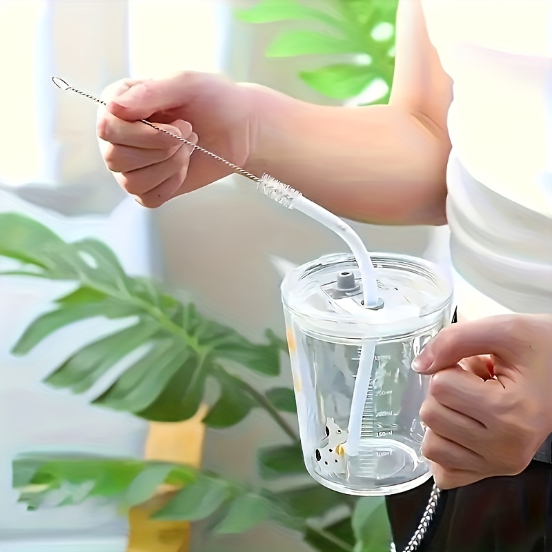 juego de 10 piezas, múltiples especificaciones, mango de acero inoxidable, cepillo para paja con cerdas   - cepillo de limpieza -   para vasos, teteras, botellas de leche, tubos de ensayo, mini botellas,  ., suministros de limpieza, herramientas de limpieza Detalles del producto 1