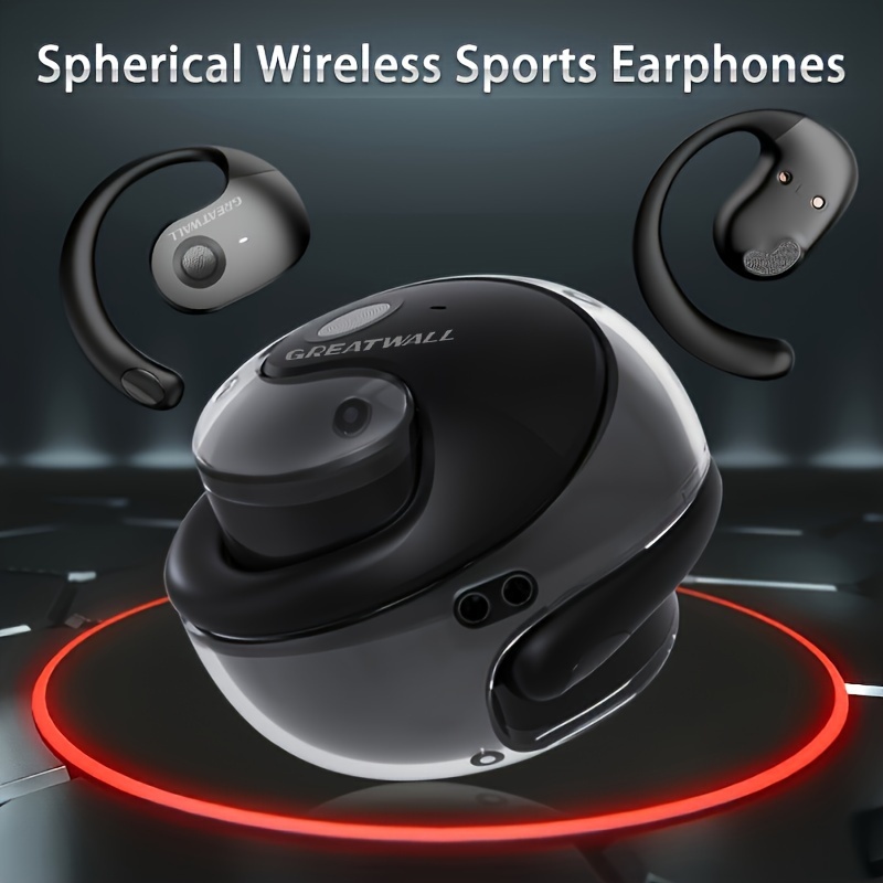 

Greatwall Wireless Not In Ear Sports Headphones, Small Round Ball Type Open Music Headphones, Extra Long Standby For Cycling Running And Driving High-value Headphones