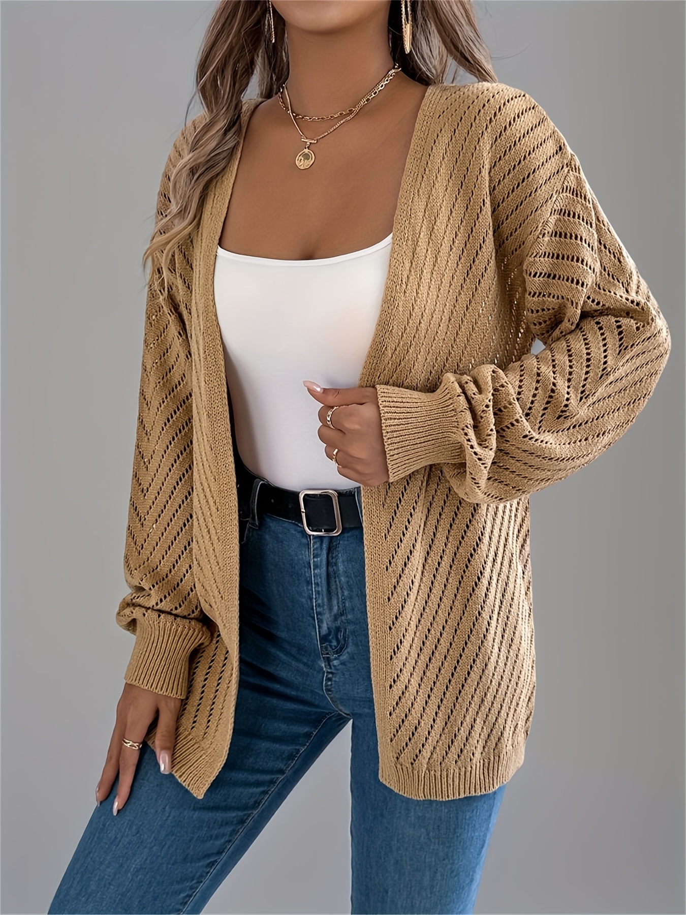 Jeans Kurzer Strick Cardigan Kurzarm-Strick Cardigan Delilah
