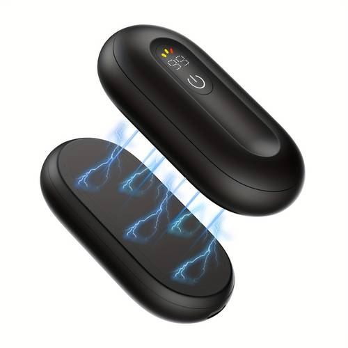 scaldamani ricaricabili 2 pezzi, scaldamani elettrici magnetici con display digitale, scaldamani riutilizzabili riscaldano , scaldino portatile tascabile regalo caldo per esterni, campeggio