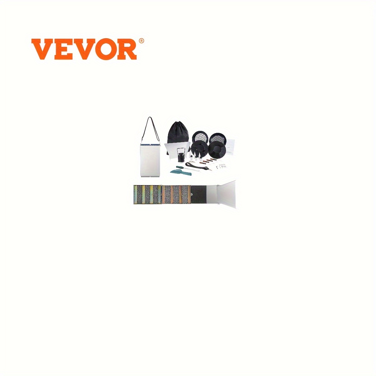 

Vevor 50 Inch Folding Sluice Box Gold Kit, 23pc Equipment Kit With Gold Pan, Screen, Separating Magnet, Backpack And More