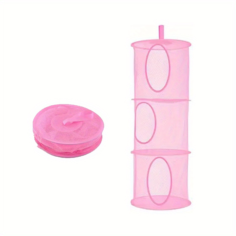 3-tier Foldable Hanging Storage Basket For Clothes, Socks, Towels, And