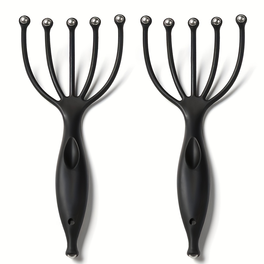 

2pcs Ergonomic Scalp Massager Tools - Handheld, Curved Design For Deep & Stress - Home, Office Spa , Personal Massager