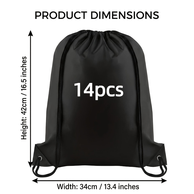 TEMU Lot de 14 sacs à cordon, 14 couleurs, sac de sport à cordon pour fête, gym, voyage, plage, natation