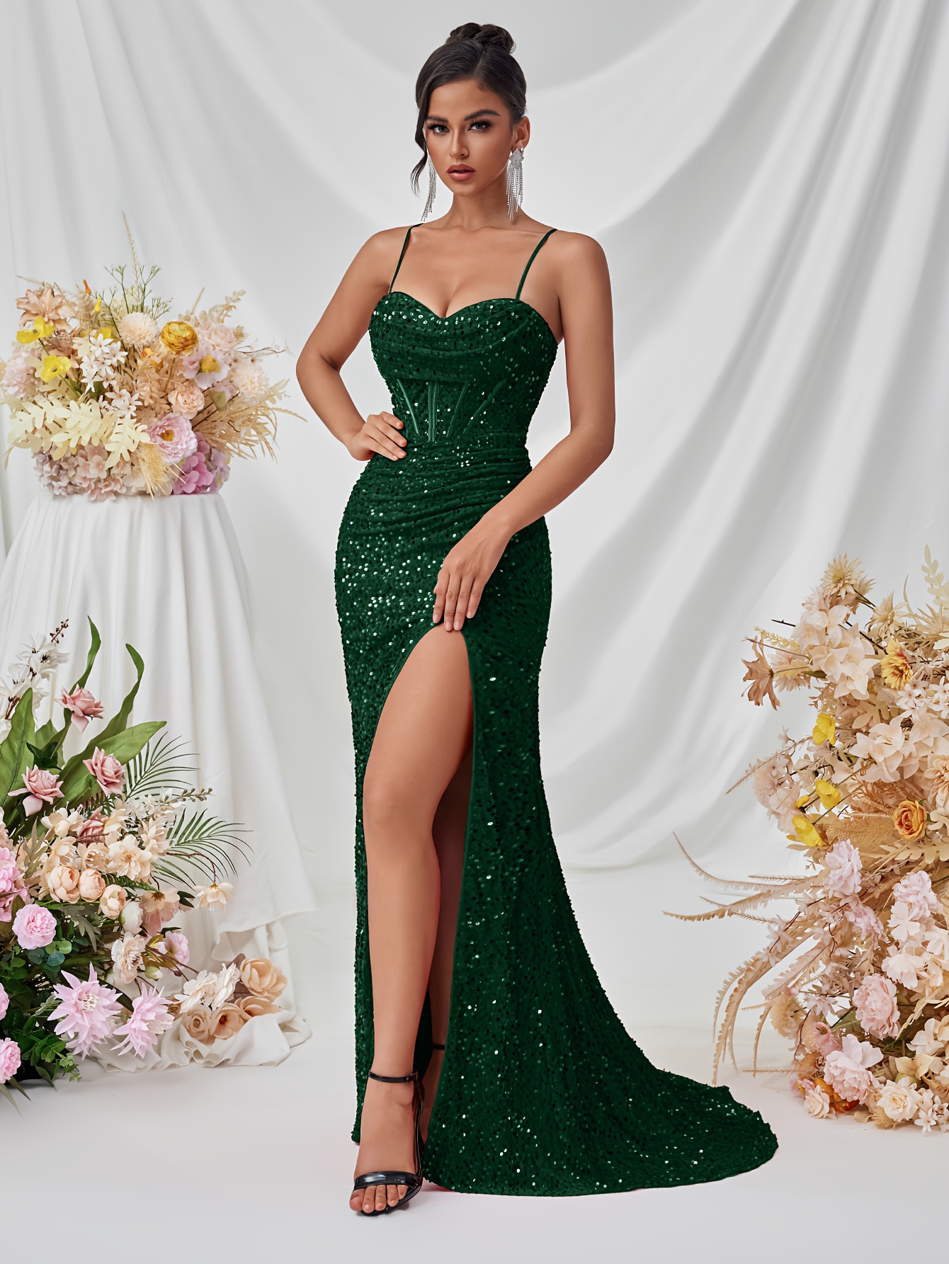 maroon formal dress long Chic Off Shoulder Floor Length Satin Lace Burgundy Prom Dress PG897 US14 / Custom Color