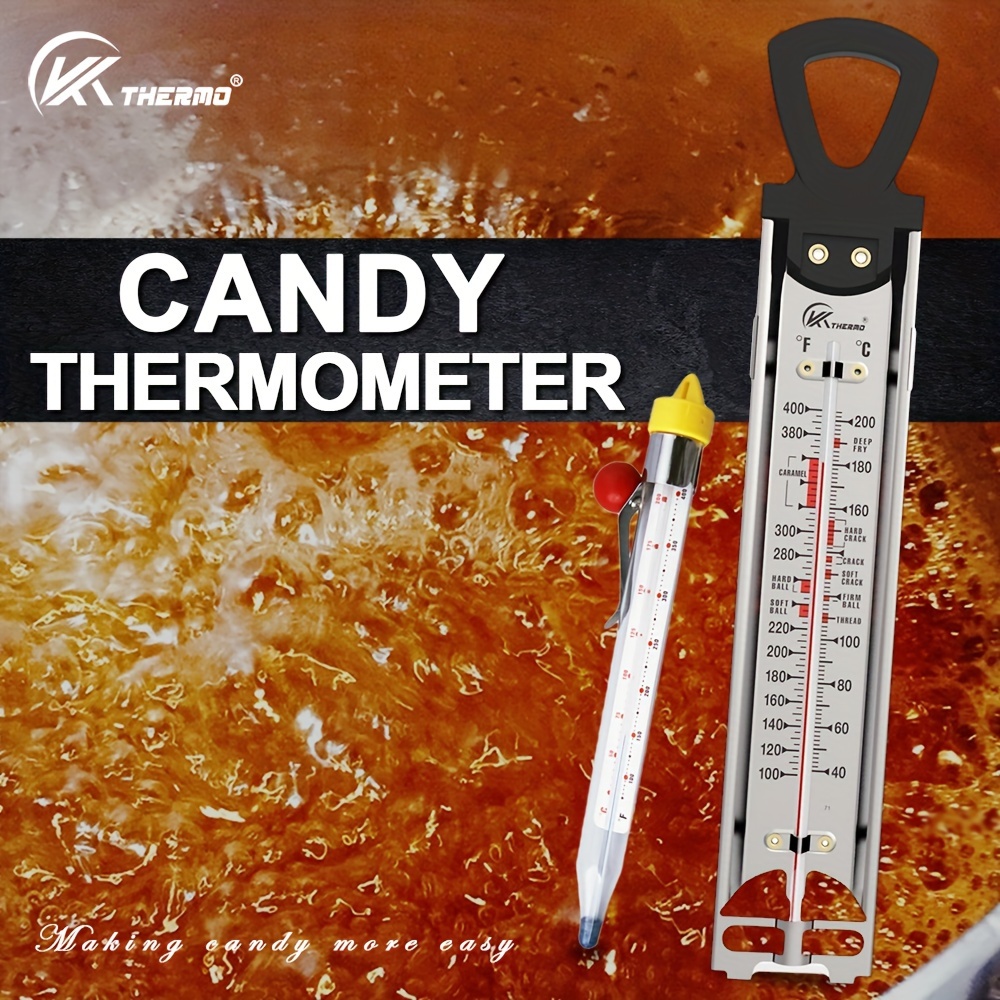 

Kt Thermo Instant Read Candy Thermometer - 3 Display Modes, Stainless Steel, Perfect For Baking, Candle Making & Cooking
