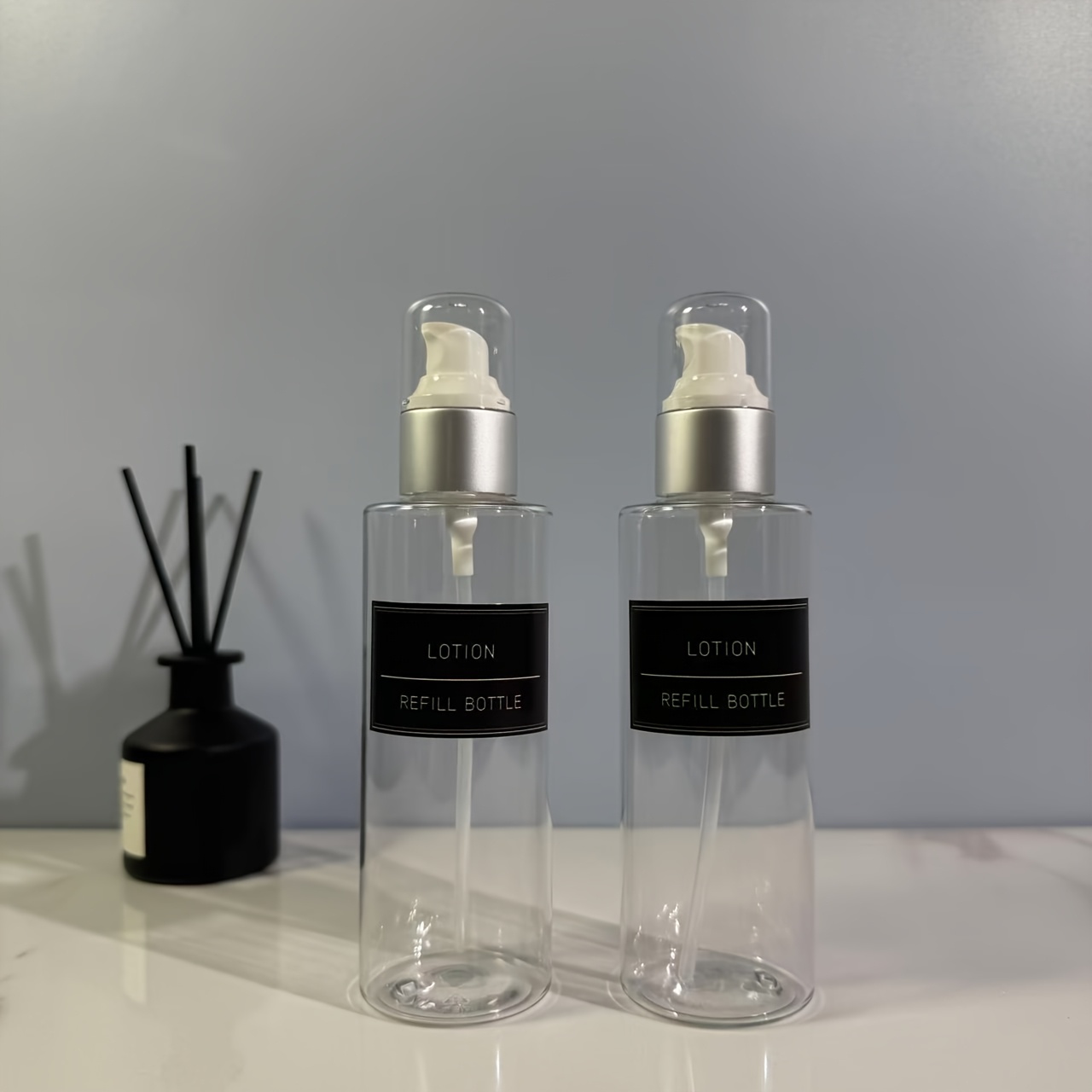 TEMU 2pcs, Bouteilles de distribution en PET de 150 ml, adaptées à la distribution de lotion et de sérum, Bouteilles transparentes avec pompe à