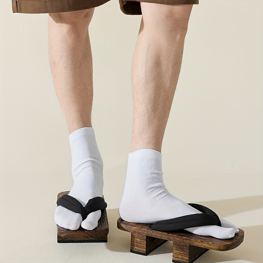 Knitted Socks Toeless Flip Flop Socks Men's Anti Slip Toe