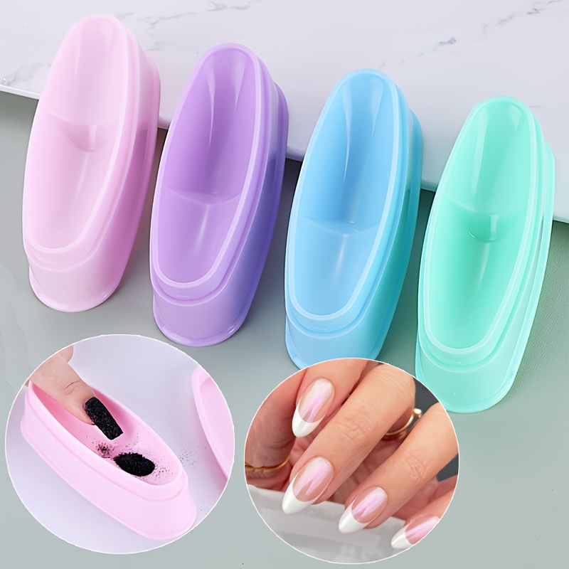 Dip Powder Nagel-Set - Mit Recycling-Schale, Trichter, Feile & Werkzeugen, Für French Nails & Glitzer