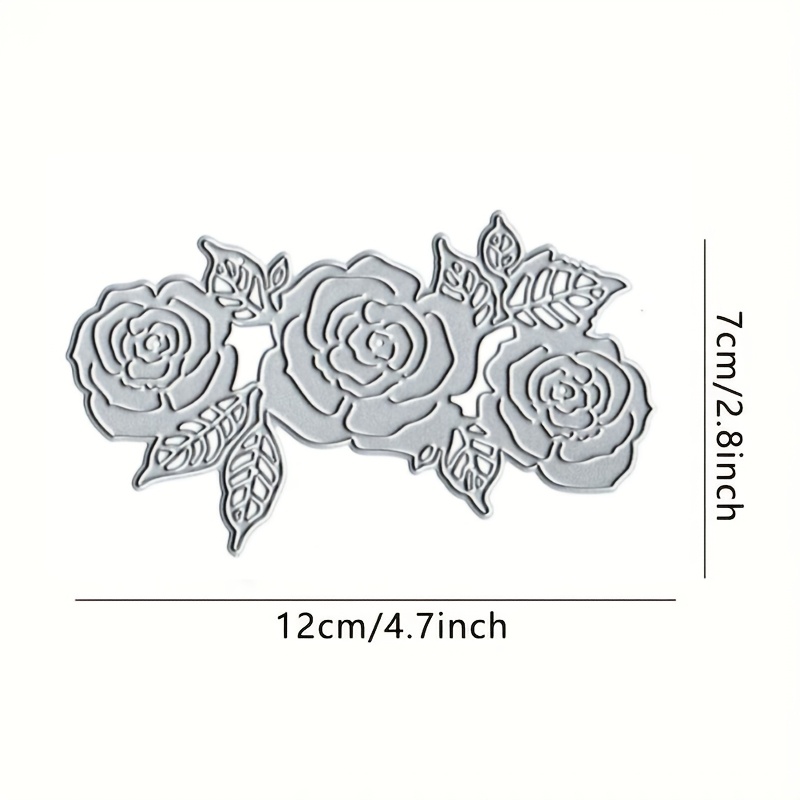 Image of 1pc Rose Flower Cutting Die For Scrapbooking And , Embossing Paper Template, Suitable For Diy Scrapbooks, Birthday Cards, And Metal Die-cutting