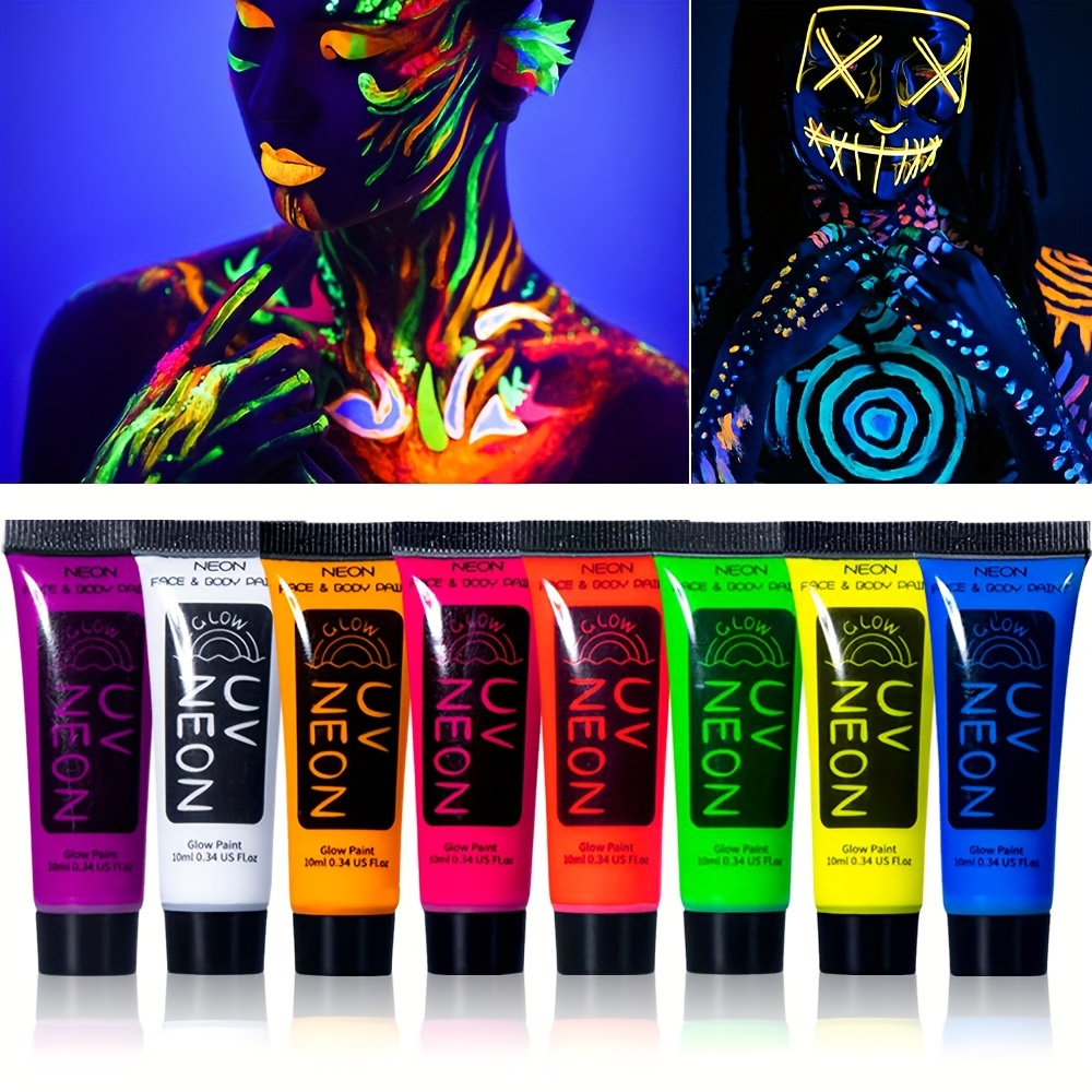 Neon Party Supplies Set 6 Colors Uv Black Light Reactive - Temu