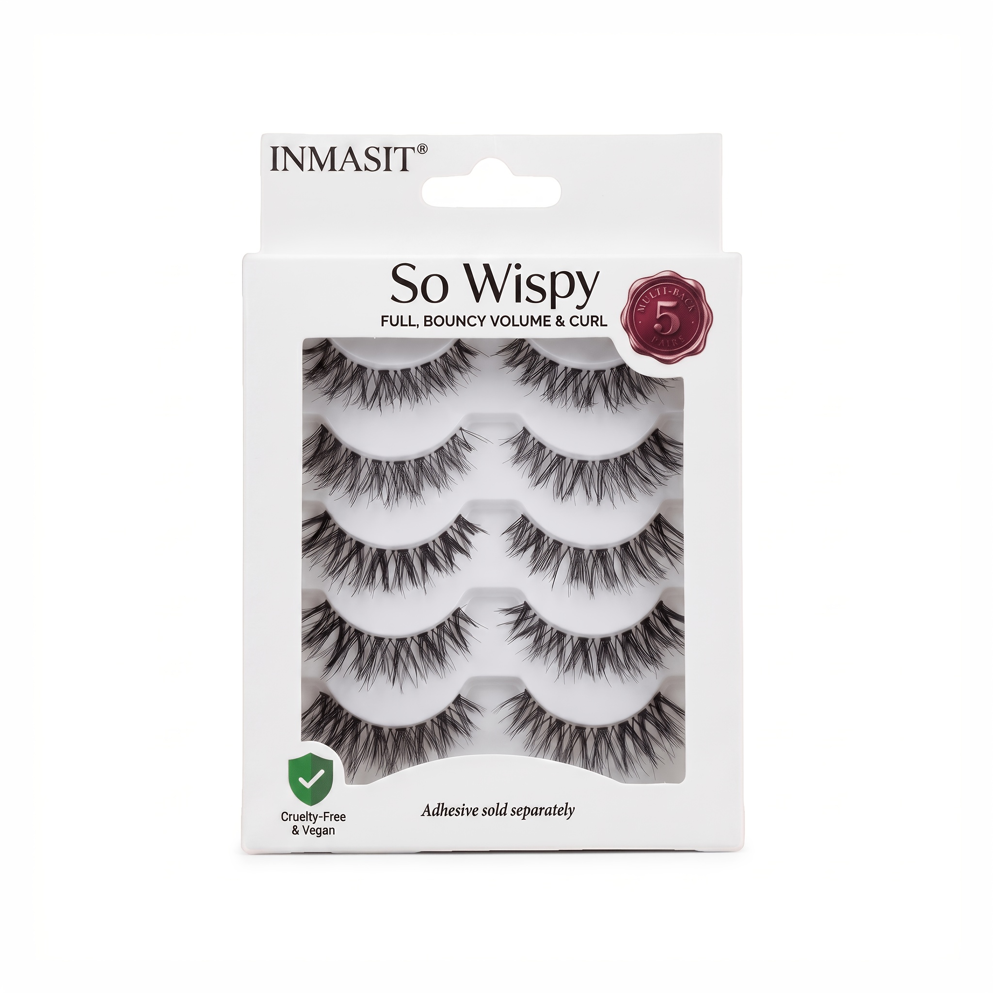 TEMU 5 Pairs Natural & Soft 3d Wispy Eyelashes, Mixed Lengths 6-15mm, Invisible Band, Eye-enhancing, Daily Wear