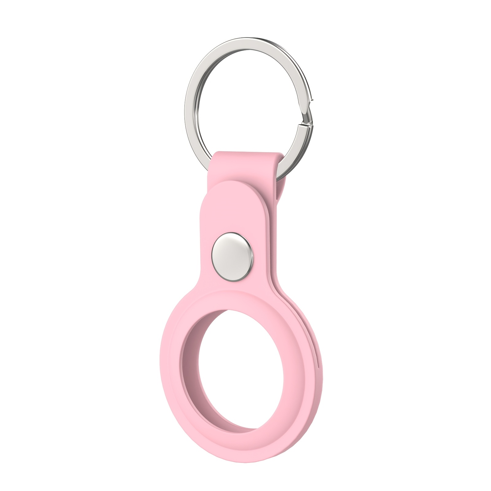 TEMU Dual-hole Silicone Airtag Case With Keychain, Suitable For Tracking And Keychains, Handbags, Wallets, And Suitcases - A Stylish Accessory To