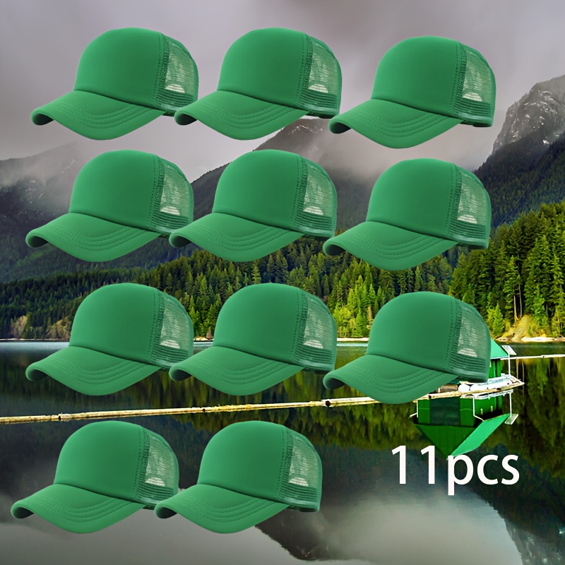 11pcs Custom DIY Pattern Photo Print Mesh Baseball Cap Set