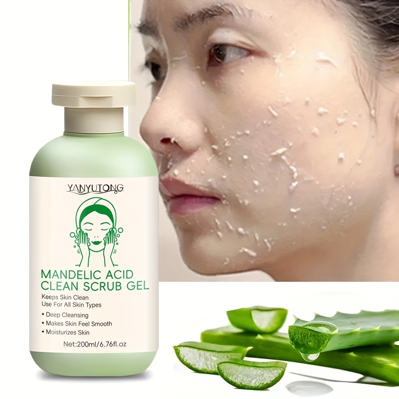 TEMU Mandelic Acid Gel 200ml, Rich In Vitamin C, Aloe And Other Ingredients, Clean Pores, , Make Skin And Smoother, Suitable For Face, Body And Other Parts