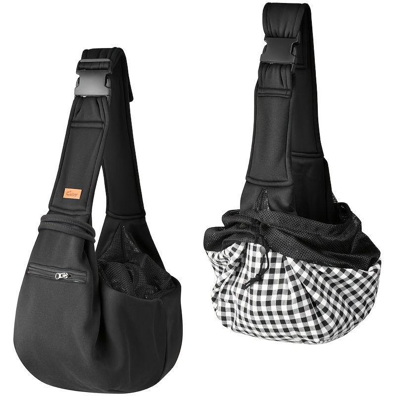 TEMU Cuby Dog Carrier Adjustable Pet Puppy Sling Shoulder Carrier Carry Bags Cat Carrier Bag Supplies Travel