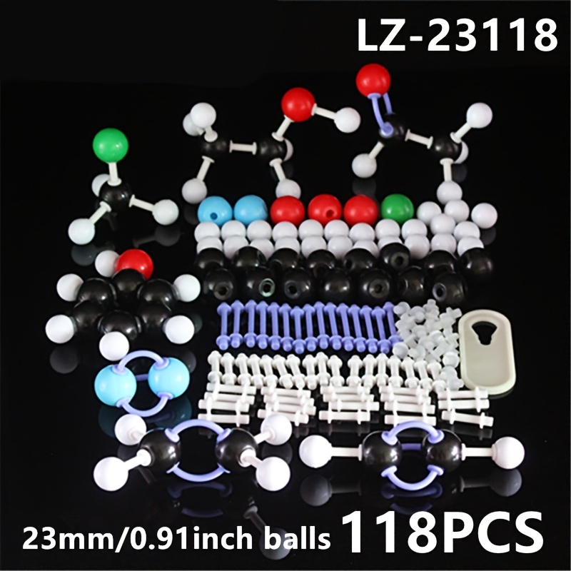 

118pcs Model Kit Lz-23118, Demonstration Set For Teachers And Students, Structure Building For , 23mm Large Models, Polypropylene (pp) Material, With Storage Bag