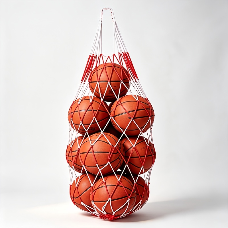 TEMU Red extragrande para almacenar pelotas, capacidad para 8 pelotas, para todo tipo de pelotas. de malla de nailon duradera y resistente al . Se