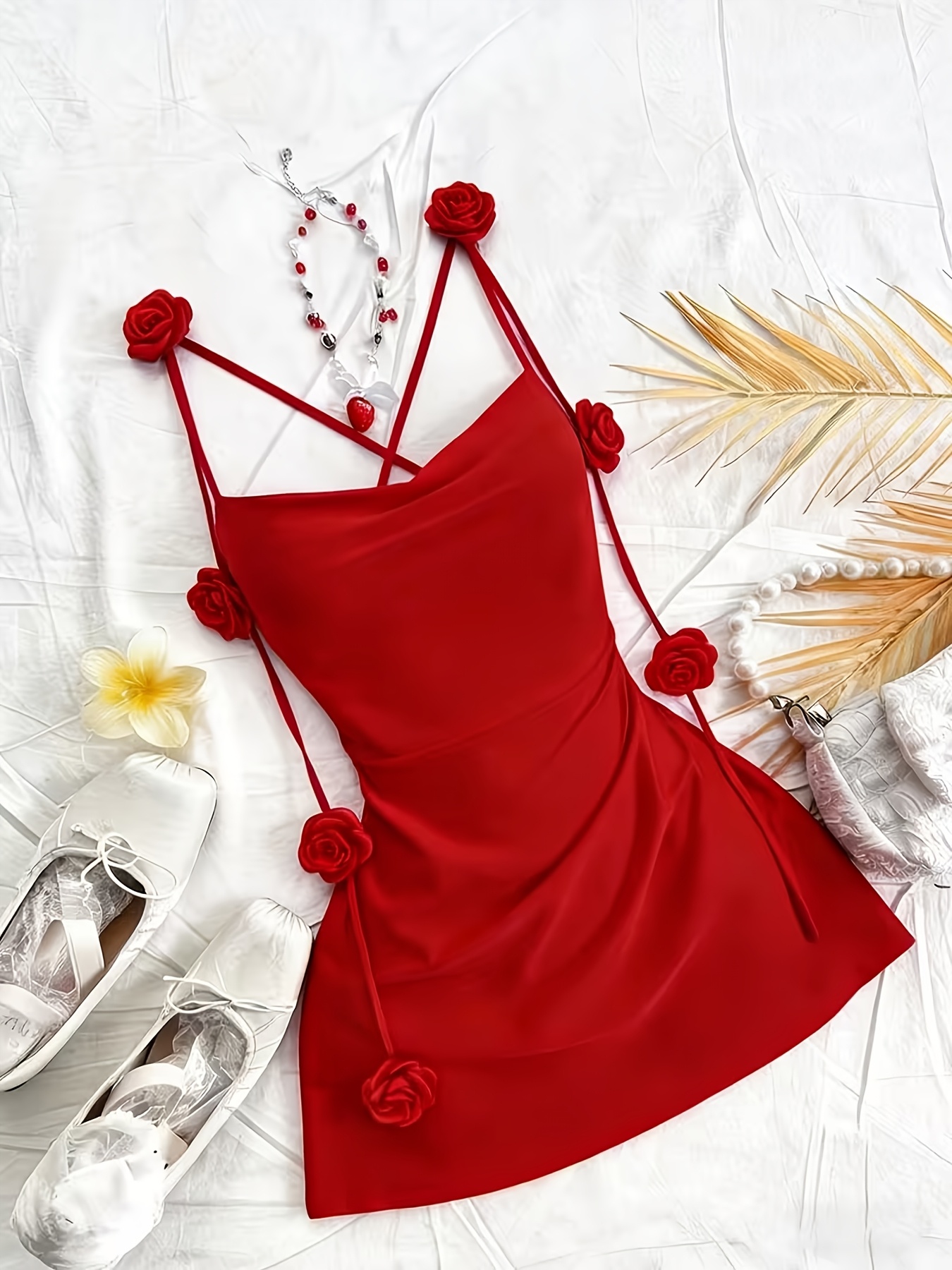 red backless dress short Abreille Open Back Mini Dress in Slinky Red