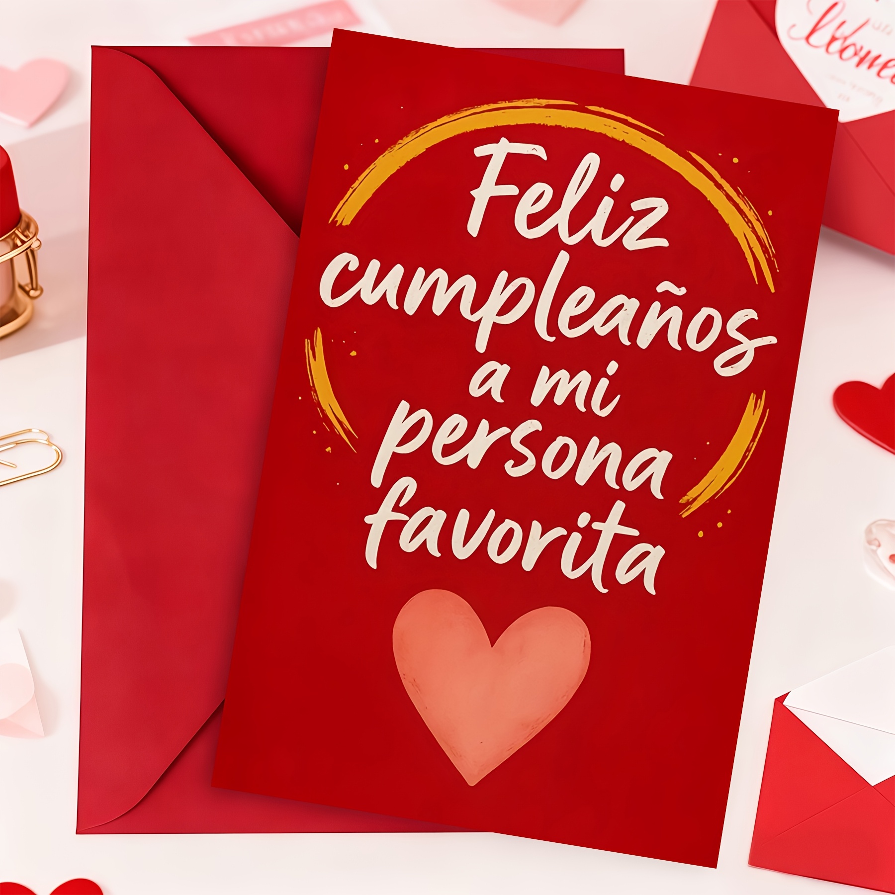 TEMU Tarjeta de felicitación de en español, sobre , diseño de impresión de papel , , festivo y con y de