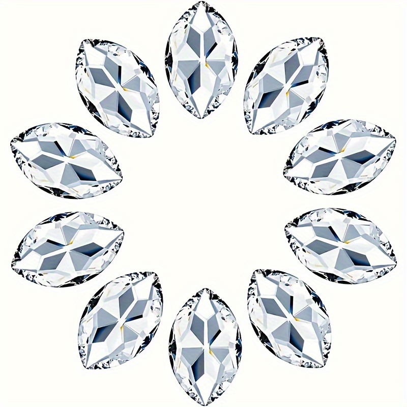 Image of 10 Crystal Pendants 1.5"/38mm, Romantic Chandelier, Sun Catchers, Clear Glass Prisms, For Windows, , , Parties, Wedding Decorations