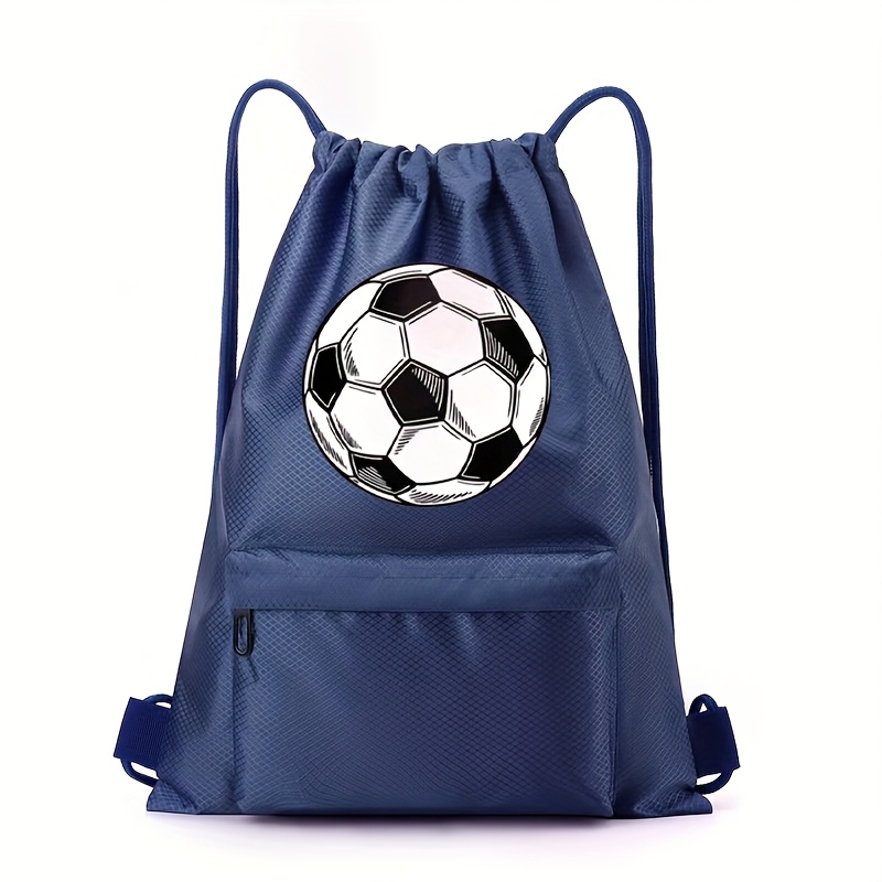 [customization] Personalized Football Custom Letter Drawstring Gym Bag, Large Capacity Fashion Backpack, Riding Bag , Suitable For Holidays, Birthday Party Gifts