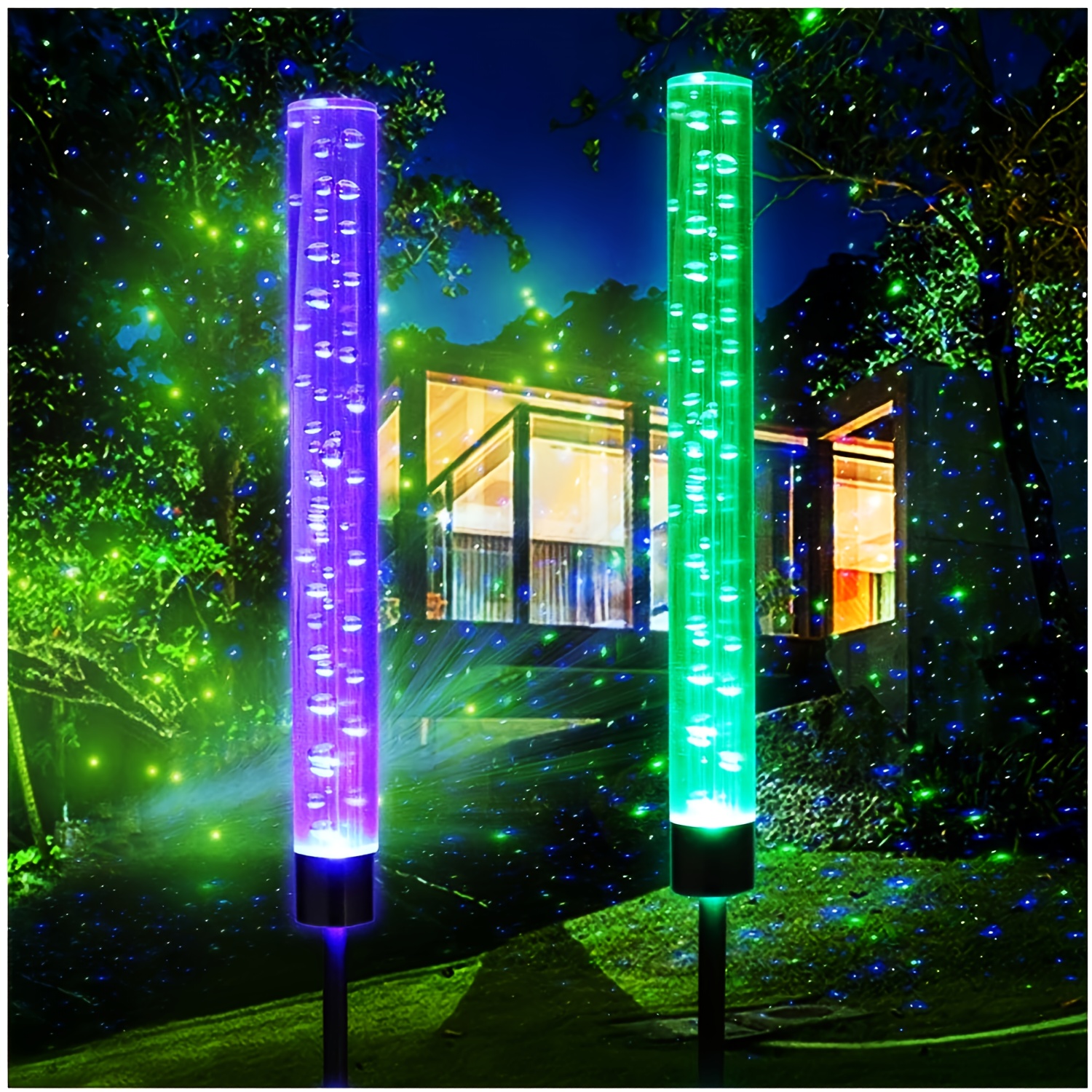 

2 Solar-powered Acrylic Sticks, Led Outdoor Garden Stick Decorative Lights, Lawn Ground Plug-in Lights, Suitable For Decorating Gardens, , Parks, Parties, Weddings, ., Garden Decorations Solar Lights