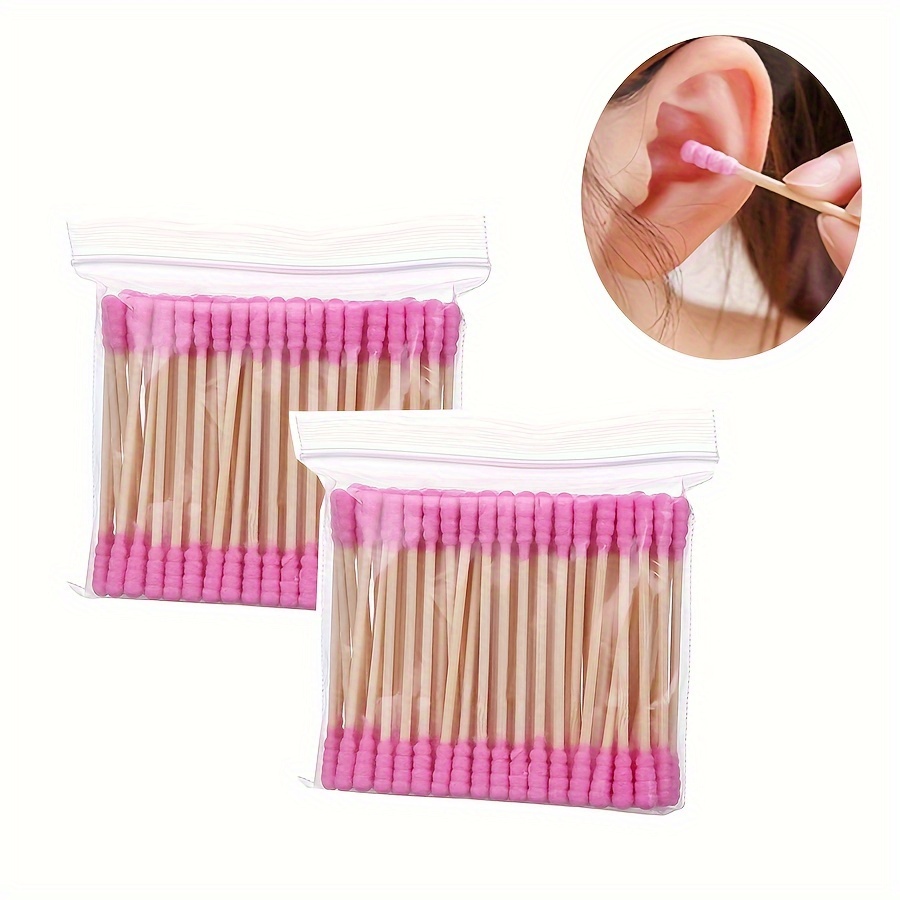 500 Count Double headed Wooden Sticks Ear Makeup Cleaning - Temu
