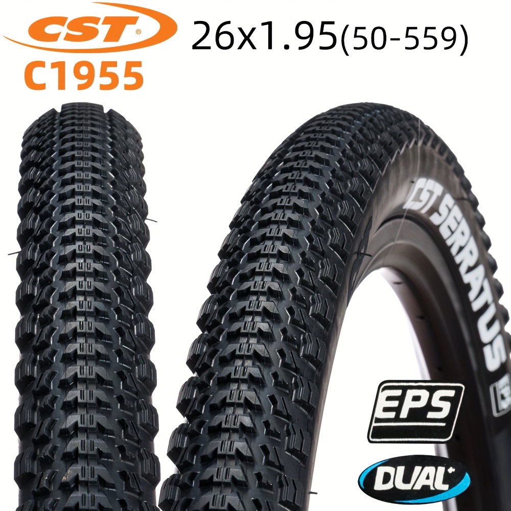 

Cst Xc Lightweight Mtb Tire, 26x1.95", Wire Bead Clinchers For Grip & Durability - Road & Off-road Riding