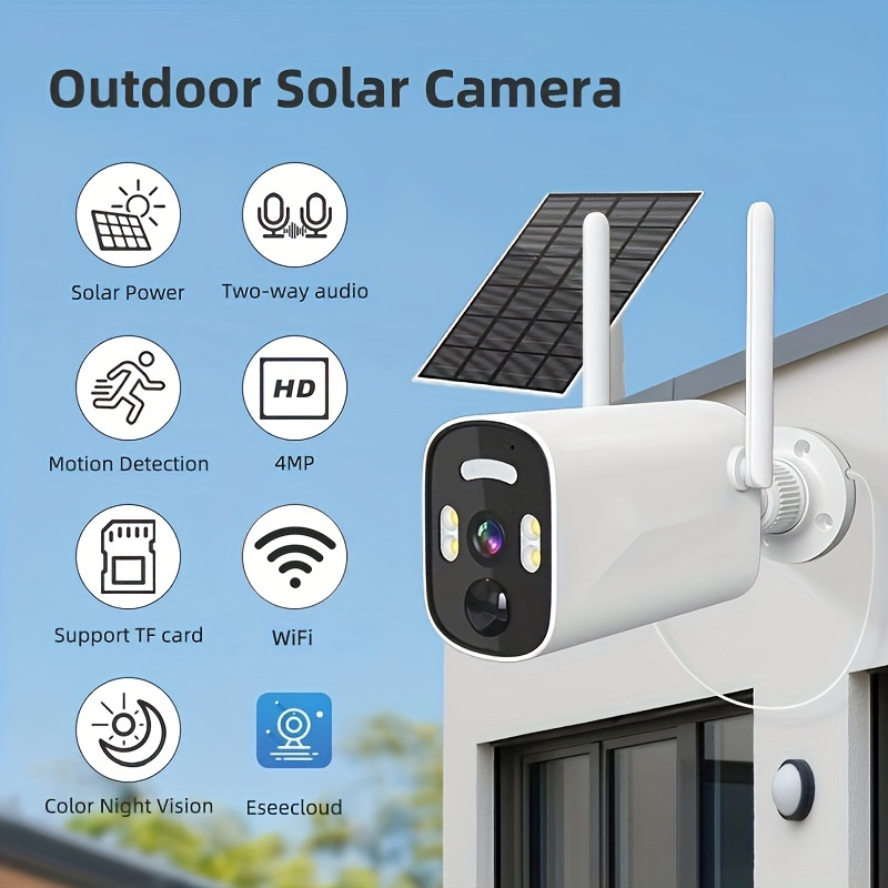 ☆ 3MP ソーラー防犯カメラ - 屋外用ワイヤレス監視 【公式通販】