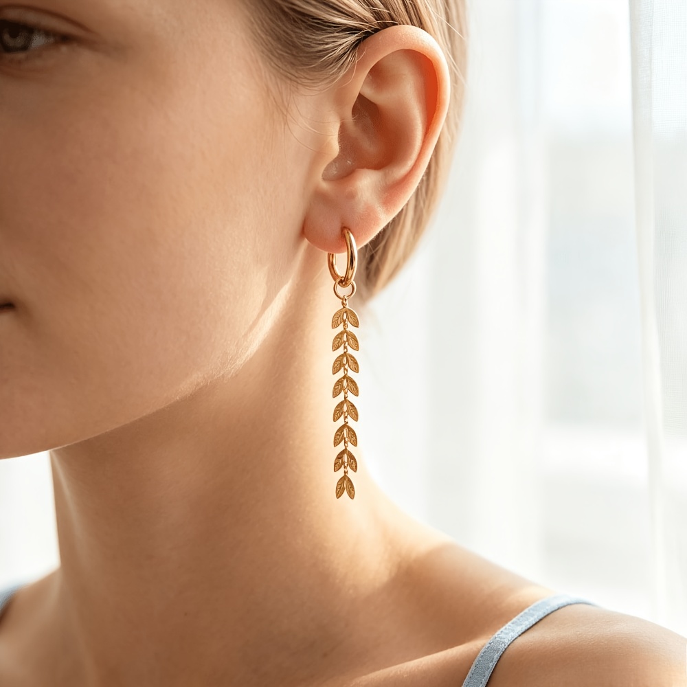 Gentle and Elegant Tassel Drop Long Ear Cuffs, Gift for Her