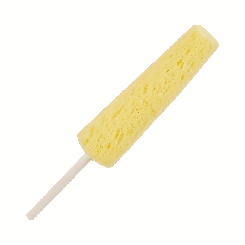Image of 1/2pcs Ceramic Diy Clay Body Hole Eye Burrs Repair Sponge Stick For Pottery Black And Yellow Sponge Stick