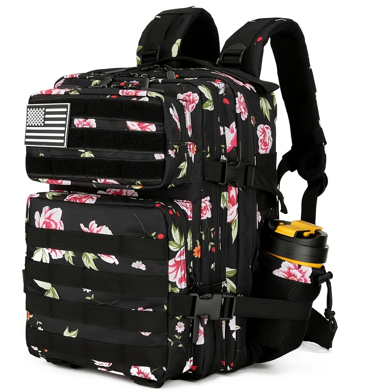 TEMU 45l Peony Hiking Backpack Travel Sports For Camping Hiking Outdoor Sports For Men's And Women Birthdays Gift