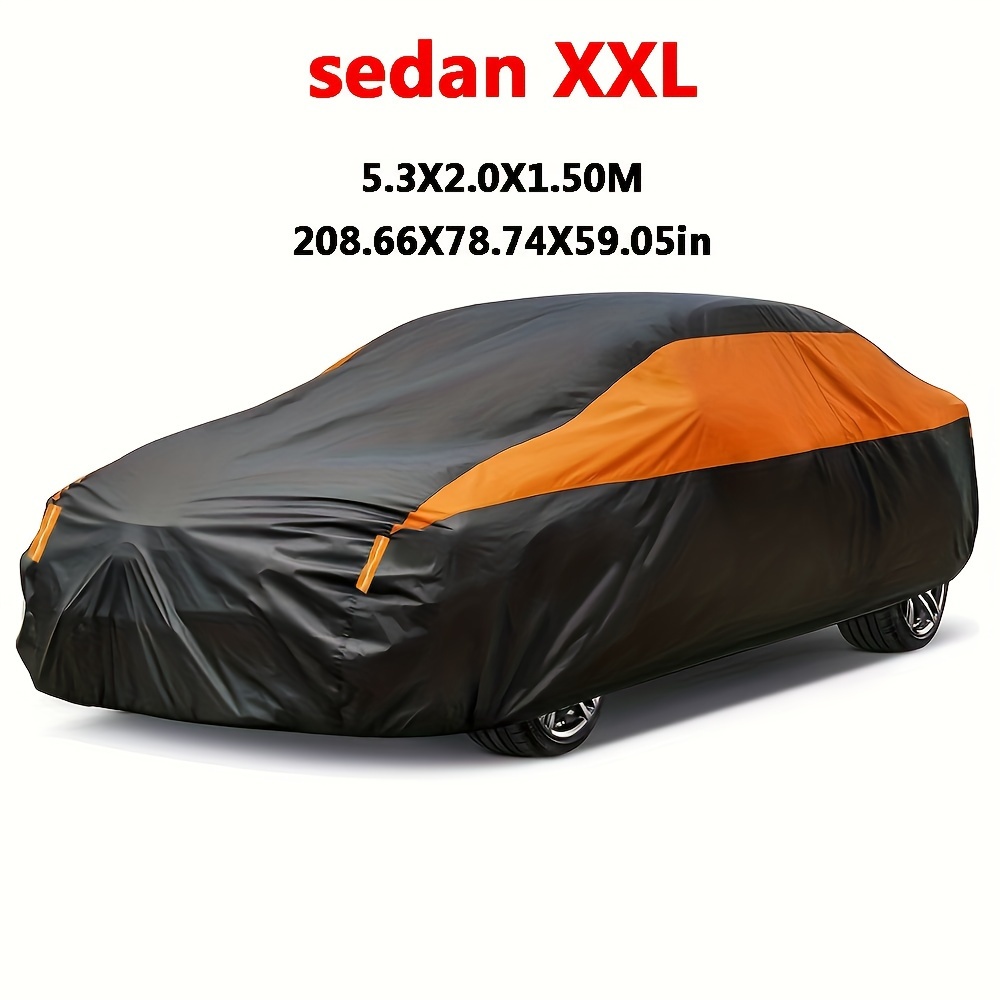 TEMU Car Covers Outdoor Dustproof Windproof Sun Snow Protection Uv Auto Cover Universal Hatchback Suv/sedan 190t
