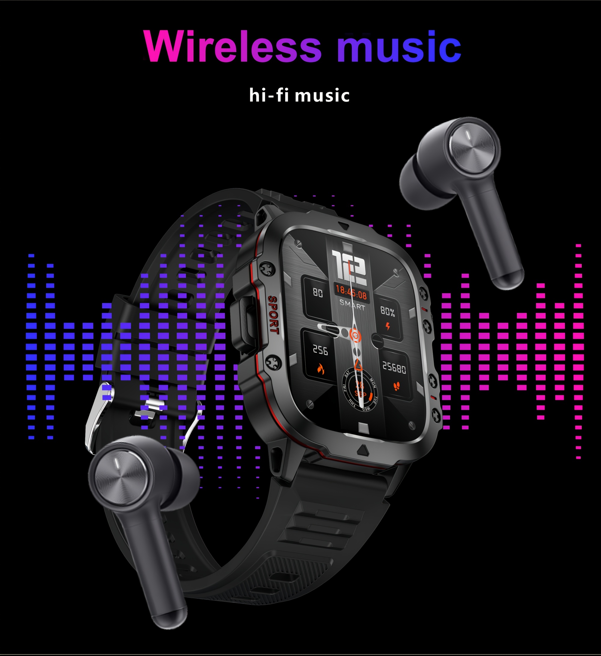 1pc   relógio inte nte masculino com assistente de voz,   quadrado digital, resistente à  , pulseira desportiva, mais de 100   de exercício, bateria recarregável, características de   do tempo e  , relógio de alarma, calculadora, caixa de liga de  ,   usb/bateria detalhes 3