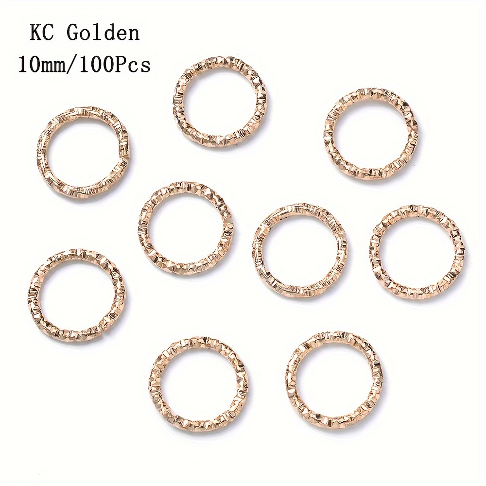 100-Pack 10mm Colored Jump Rings - Iron Jewelry Making Connectors For Keychains